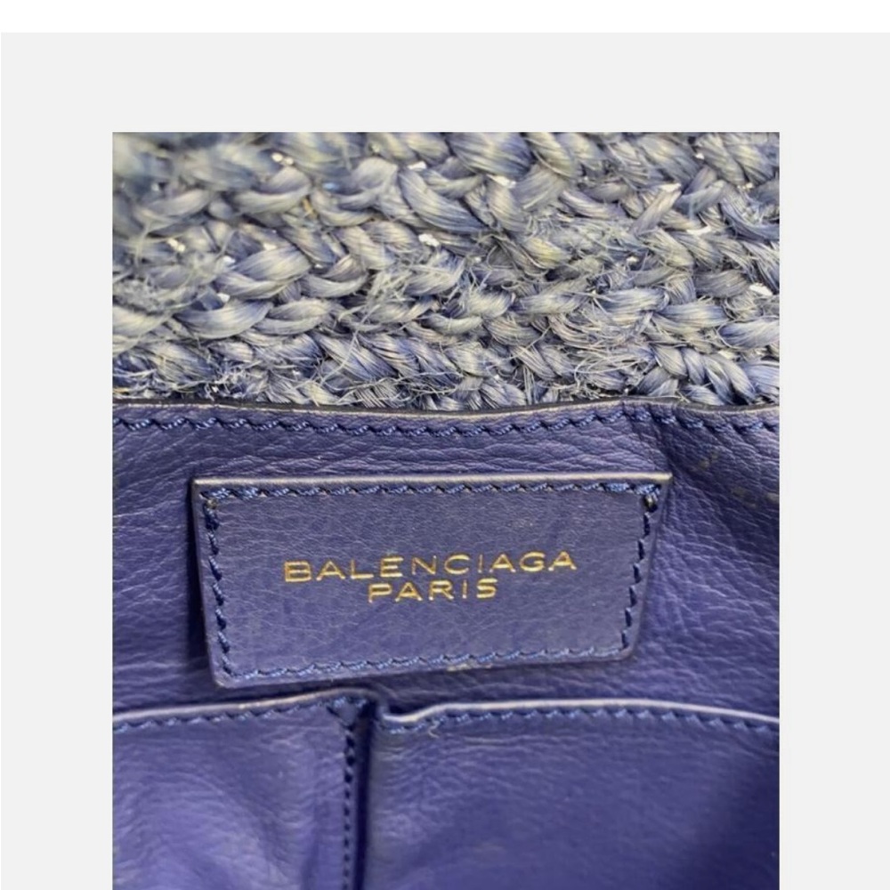 Balenciaga Blue Textured Bag